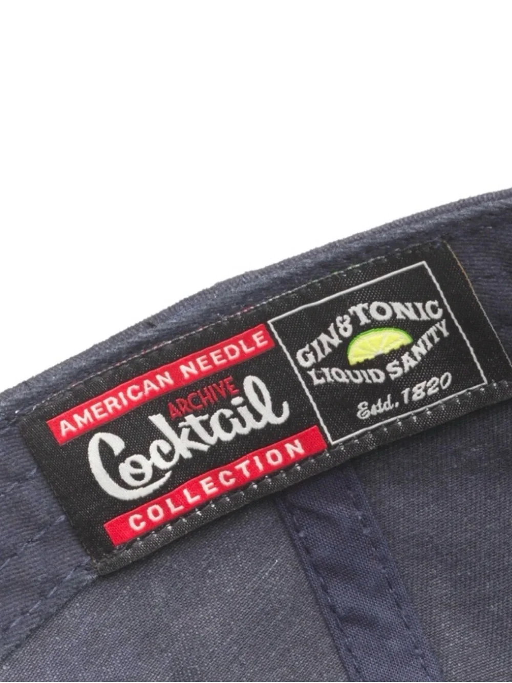 American Needle Gin & Tonic Liquid Sanity Navy Baseball Cap Hat NW